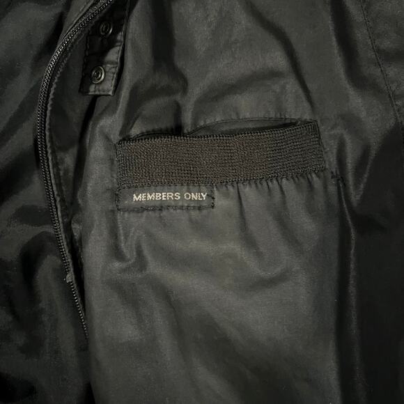 MEMBERSONLY XLT 90s Retro Bomber Jacket Black Classic Fit Streetwear - Picture 4 of 6